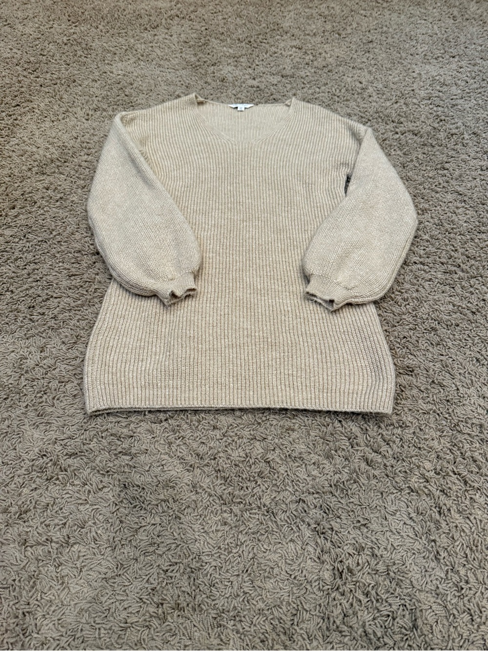 Tan sweater dress